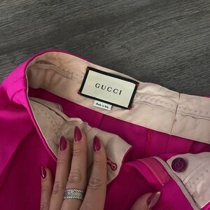 Gucci Fuchsia Buttoned Pants